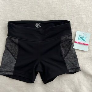 NWT Athleta Girl Epic Shortie booty shorts black size 12  new
